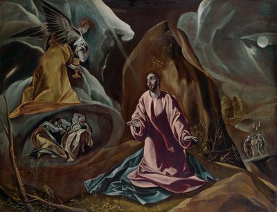 Agonie im Garten Gethsemane, um 1590 von El Greco